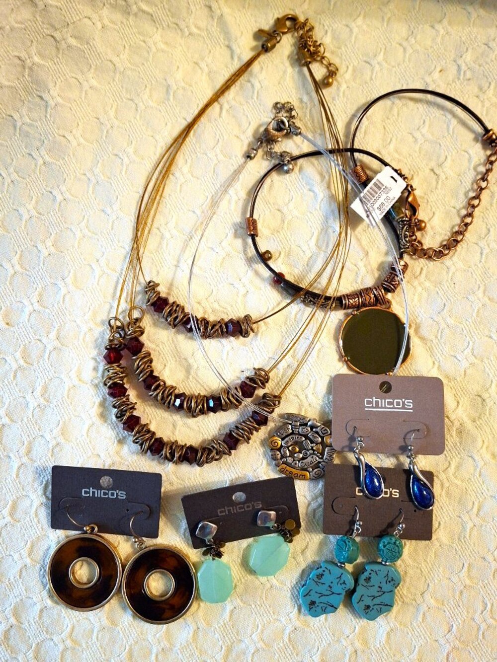 Lot of 7 Piece Chicos- 4 Earrings and 3 Necklaces